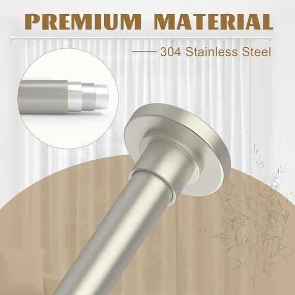 Stainless Steel Tension Shower Rod - Picture 3 of 4